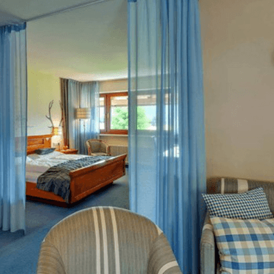 Family Suite bedroom area at Falkensteiner Hotel Sonnenparadies