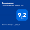 Traveler Review award 2021 banner of Haven Riviera Cancun
