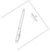 Black Warwick Geneva pen on paper with logo at Warwick Geneva Genève جنيف