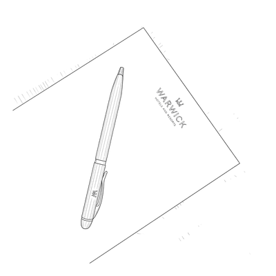 Warwick pen and notebook on black background at TokaToka Resort Nadi Fiji نادي