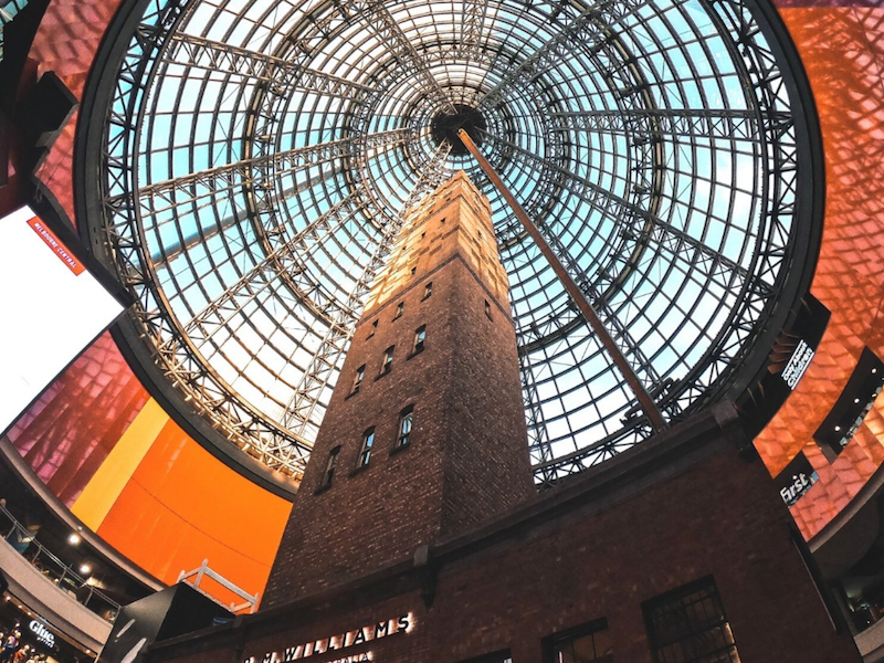 The ceiling of Shopping Centre at Brady Central Melbourne