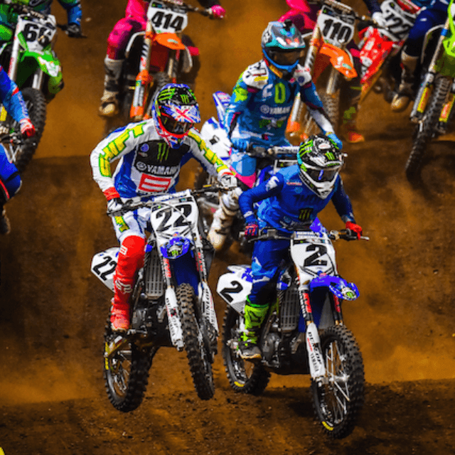 Supercross motorbike riders