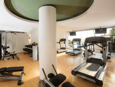 Fully Equipped Gym with TVs at Buenaventura Grand Hotel and Spa
