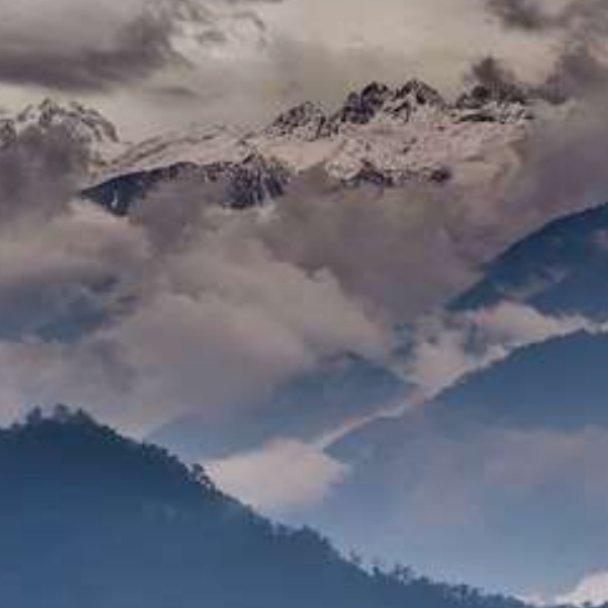 Aerial view of the mountains & clouds near Eastin Easy Gangto Sikkim