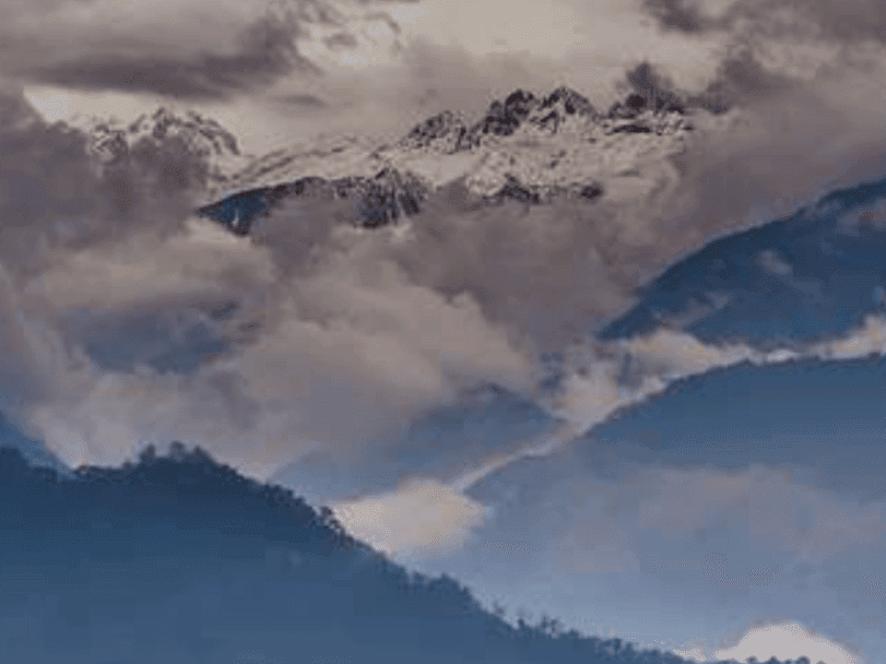 Aerial view of the mountains near Eastin Easy Gangtok Sikkim Hotel