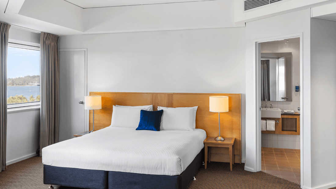 Junior Suite at Novotel Perth Langley has a king-size bed