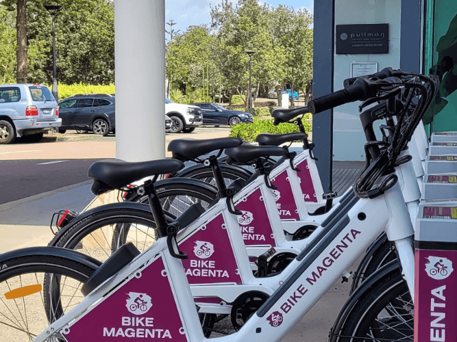 Ebike at Pullman Magena Shores Roestr on the Central Coast