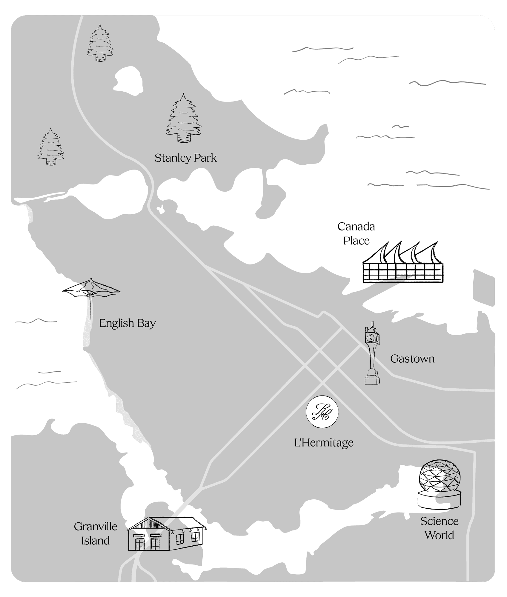 L'hermitage hotel map