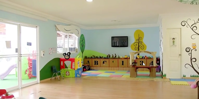 Interior of the kids club room at Playa Blanca Beach Resort