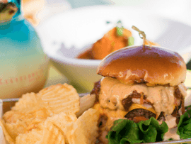 Burger dish in Clevelander Kitchen & Bar at Essex House Hotel