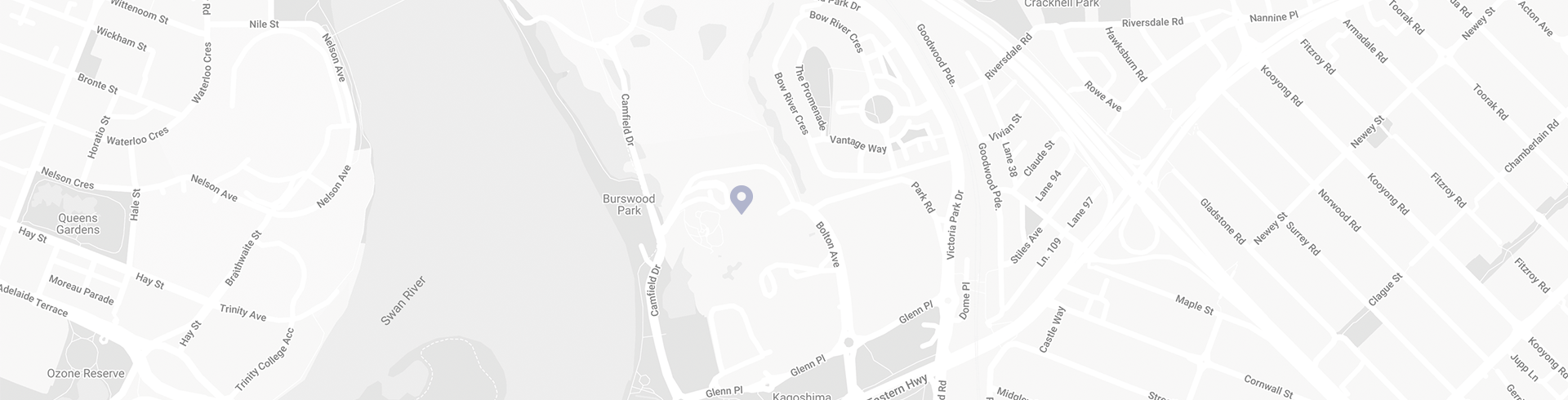 Location pointer of Crown Hotel Perth on a map 