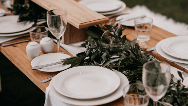Plates with glasses -Novotel Sunshine Coast Resort