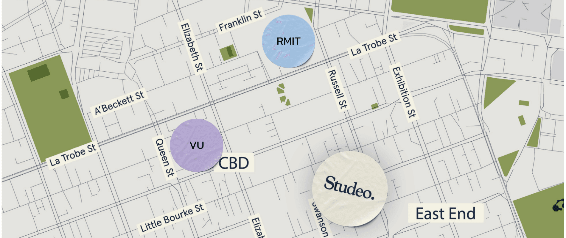 Studeo Melbourne - Student Accommodation Map