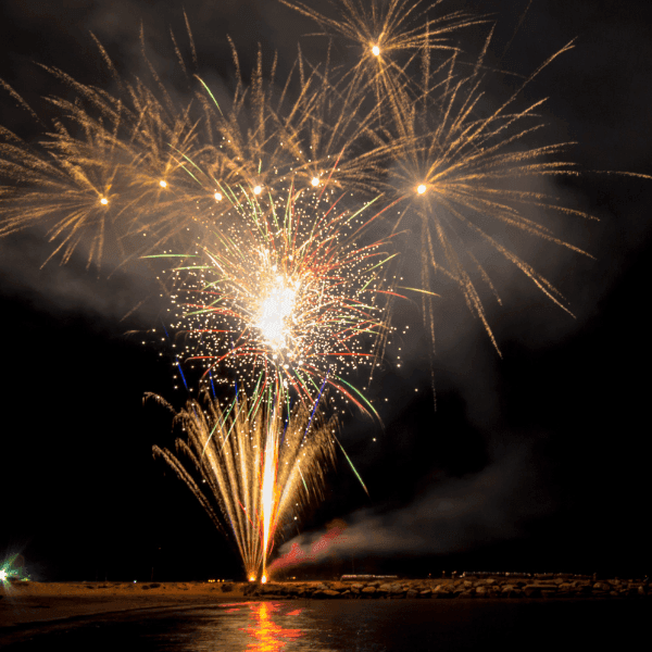 Ferragosto fireworks display in Follonica near Golf Hotel Punta Ala