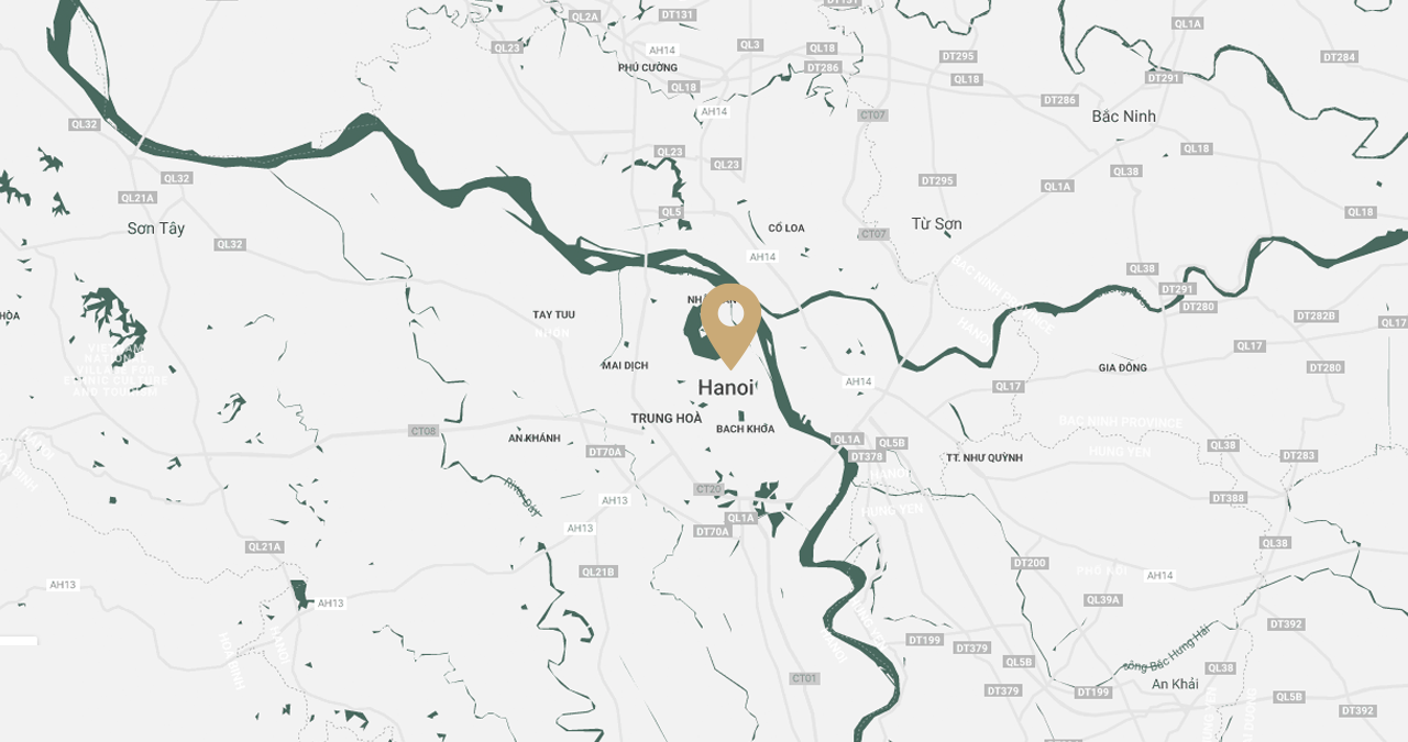 Detailed map of Hanoi city, used at Sunway Hotel Hanoi