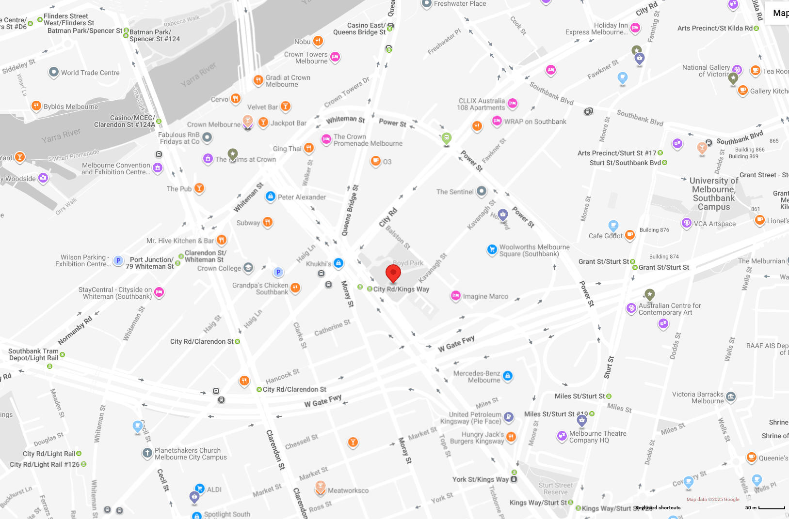 Indi Southbank Map