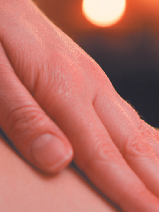 Close-up of hands of massage therapist, Domaine de Manville