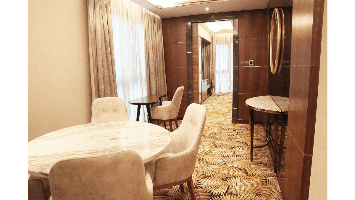 Close-up of a wardrobe inside the Deluxe Executive King room at Sunway Hotels & Resorts