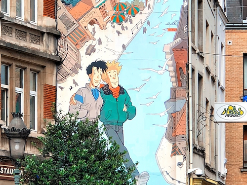 Exterior view of murals of Brussels near The Hotel Brussels