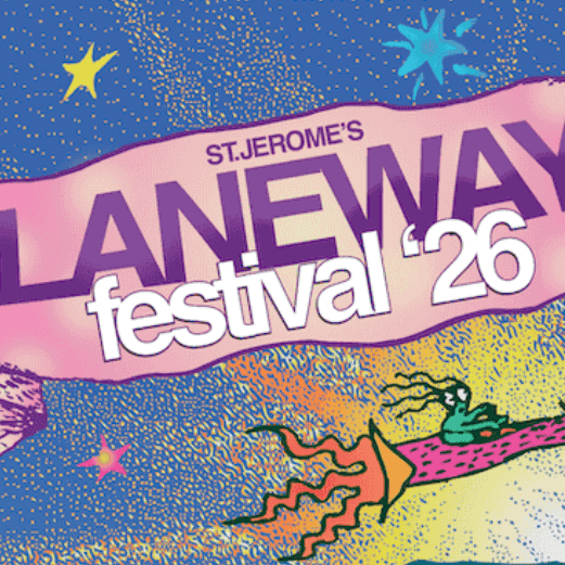 Laneway festival 26 poster with St. Jerome's name.