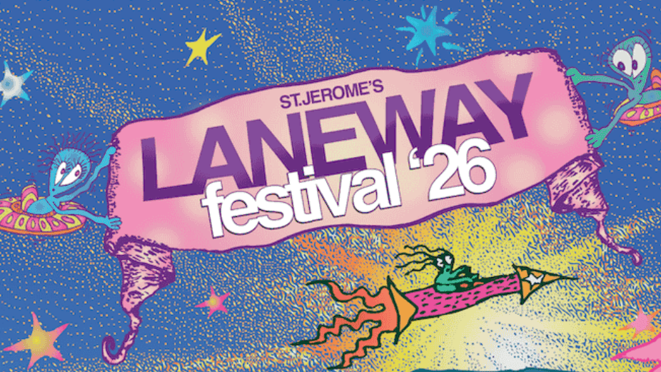 Laneway festival 26 poster with St. Jerome's name.
