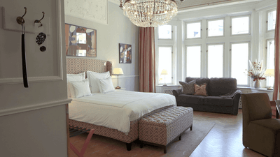 Interior view of the Junior Suite at The Sparrow Hotel