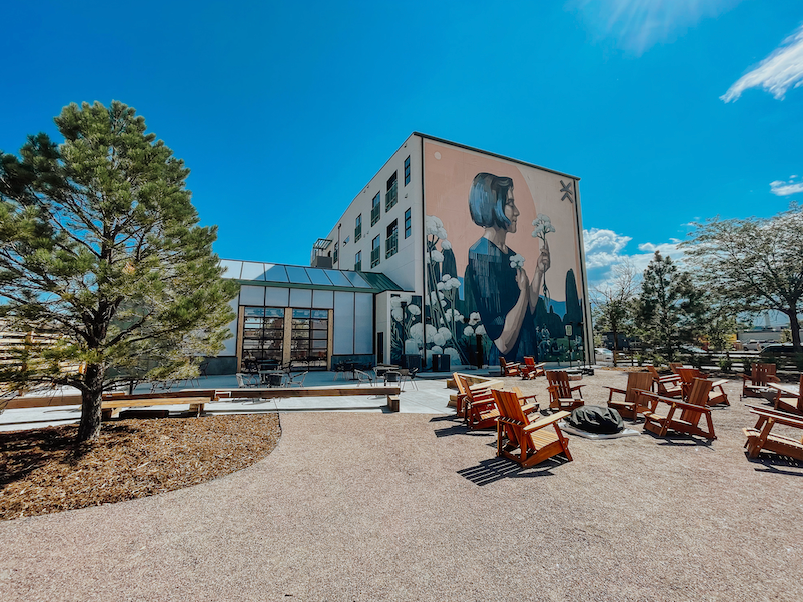 Landscape view with Chair & table setup at Kinship Landing