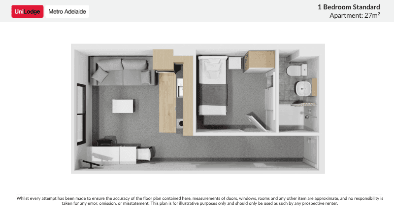1 Bedroom Standard Floorplan