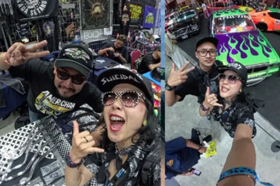 A collage featuring diverse attendees enjoying various classic and modern cars at Art of Speed Malaysia  - Imperial Lexis KL