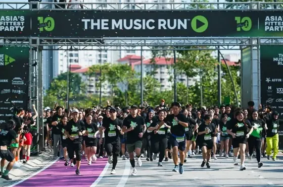 The Music Run, a popular fun run, features participants running while enjoying live music performances - Imperial Lexis KL