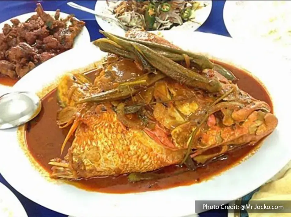 Famous Fish Head Curry from Restoran Deen Berjaya, halal restaurant near to Lexis Hibiscus Resort
