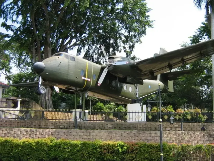 A large aircraft on display at Army Museum Port Dickson - Lexis Port Dickson