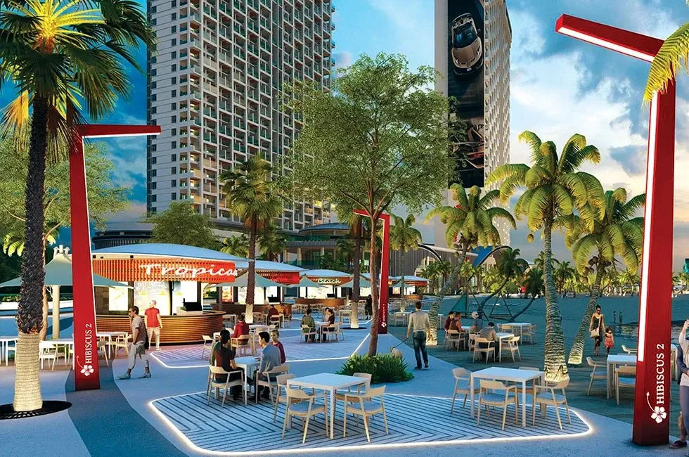 An artist's impression of the beachside cafe at Lexis Hibiscus Port Dickson 2
