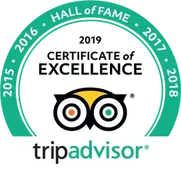 TripAdvisor's Certificate of Excellence Hall of Fame 2019