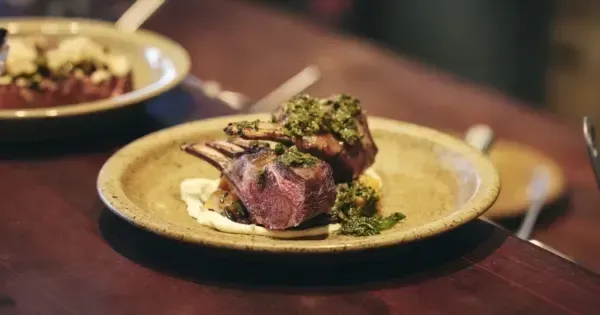 Lamb dish served at Amano restaurant