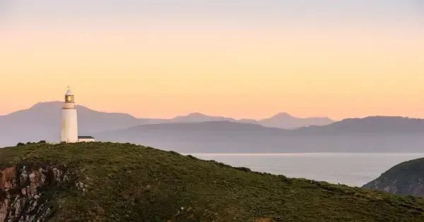 Cape Bruny Lighthouse at sunset