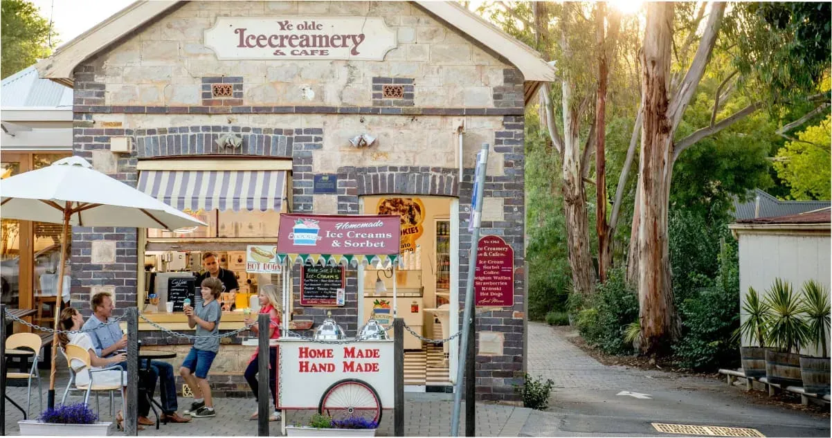 A heritage shop front in Hahndorf village in the Adelaide Hills