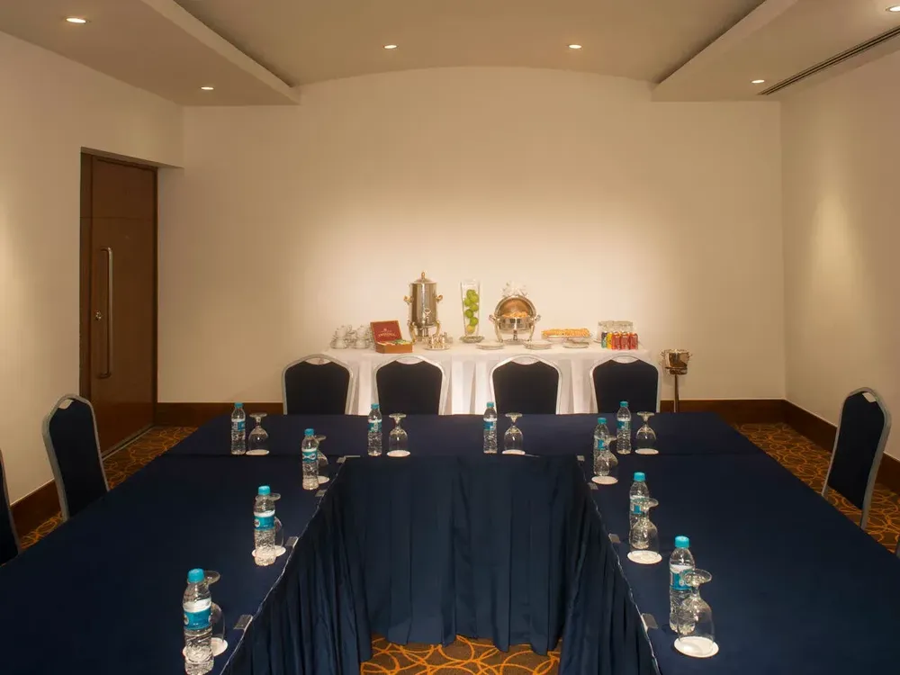 A table setup for meeting at Santa Rosa in GFA Querétaro