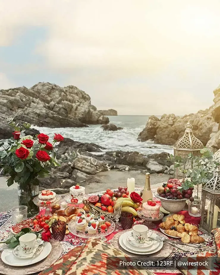 romantic beach picnic set up for couple- Grand Lexis PD