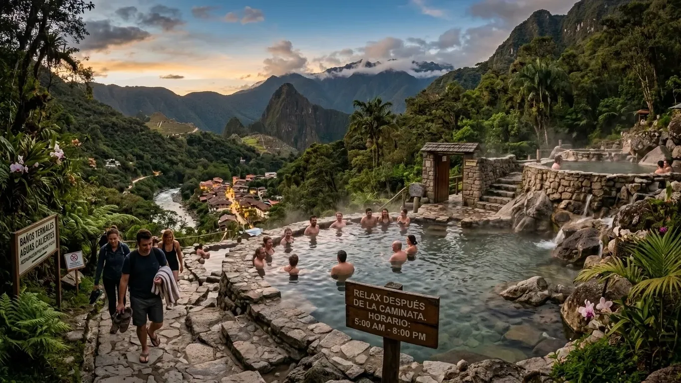 Banos termales de Aguas Calientes: relájate despues de visitar Machu Picchu