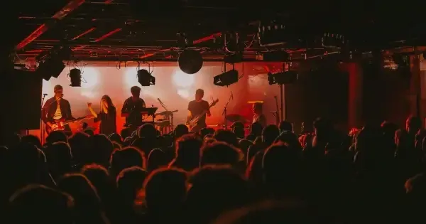 A band plays to a full crowd at San Fran, Wellington.