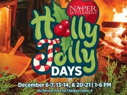 flyer for holly jolly days at naper settlement