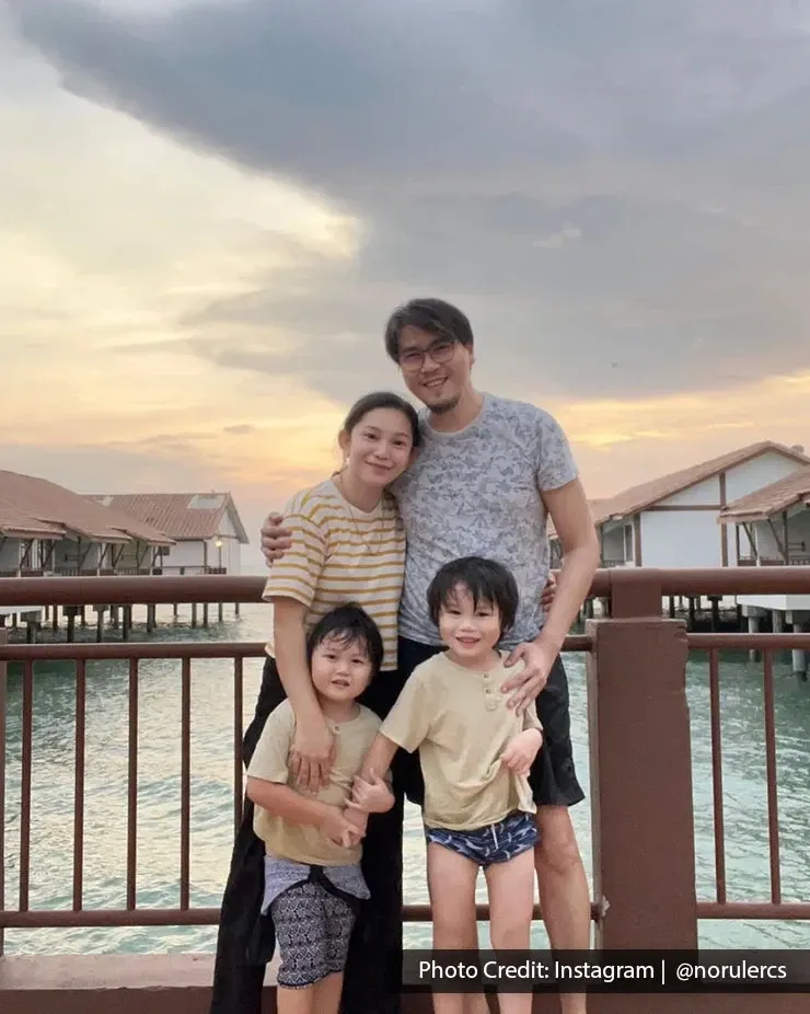Family staying at kids-friendly Lexis Port Dickson with overwater villas.