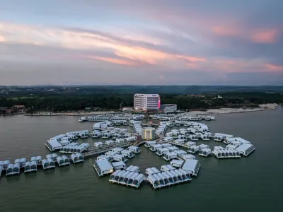 Aerial view of Lexis Hibiscus Port Dickson resort