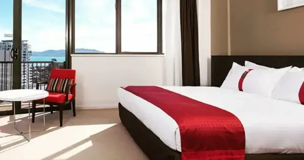 View of the Harbour from a room at Hotel Grand Chancellor Townsville