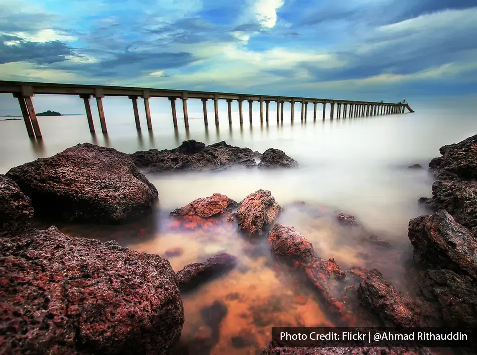 Beautiful scenic view of Teluk Pelanduk in Port Dickson