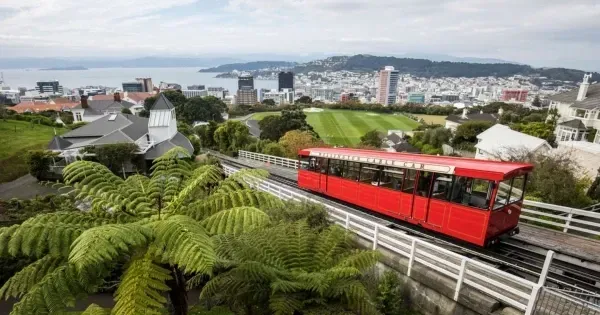 Cable car in Wellington New Zealand