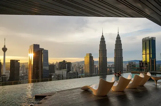 Poolside bistro wedding celebrations with sunset city view – Imperial Lexis Kuala Lumpur