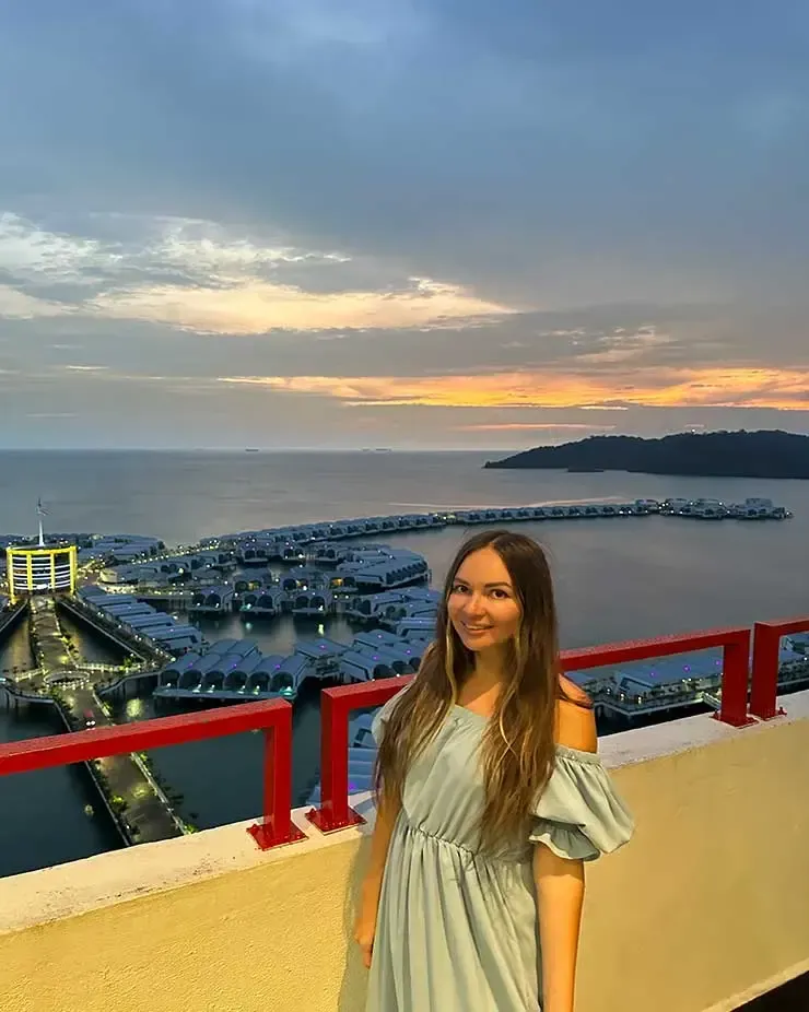 Pose while you take a picture of the aerial view of our hotel - Lexis Hibiscus PD