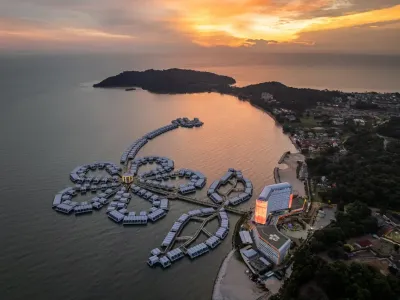 Sunset over Lexis Hibiscus Port Dickson resort